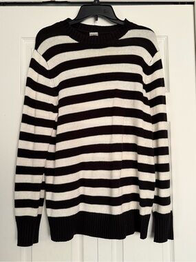 Oversized Striped Crewneck Sweater